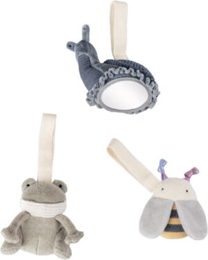 Aktivitetslegetøj, 3 stk. , Frø/bi/ Snegl