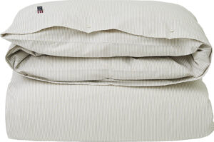 American Pin Point Oxford Stripe Duvet 140x200, Gray/white