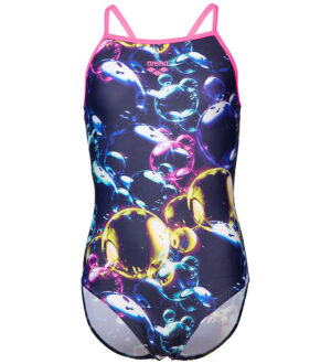 Arena Badedragt - Soap Bubbles - Blue Multi/Shocking Pink