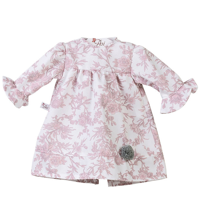 Asi Dukketøj - 57 cm - Pepa - Dusty Pink Floral Piqué