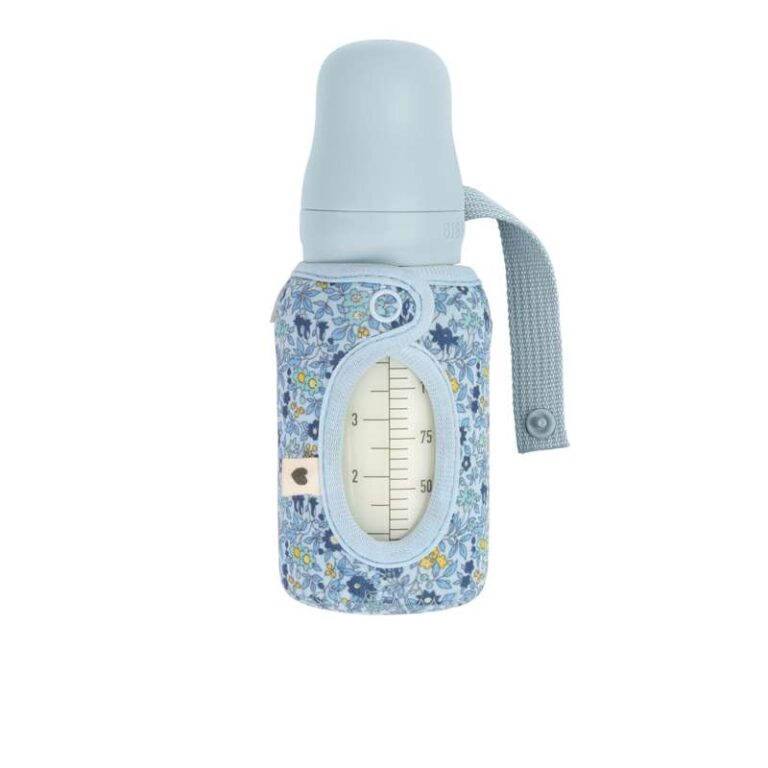 BIBS Bottle - Sleeve til Sutteflaske - Lille - 110ml - Chamomile Lawn/Baby Blue
