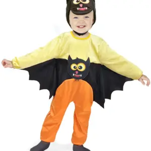 Baby Flagermus kostume - GUL - 2-3 ÅR