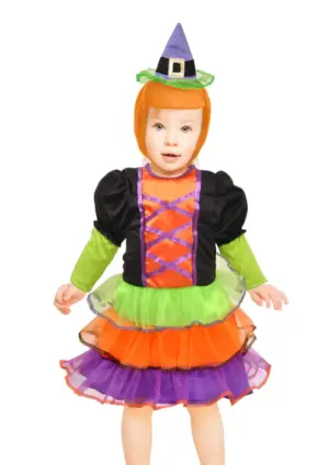 Baby Hekse kostume - SORT - 6-12 MDR.