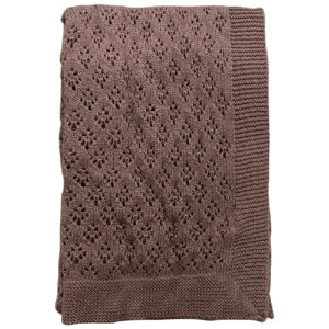 Baby Plaid - Bomuld Strikket Imp. 81a - Mauve