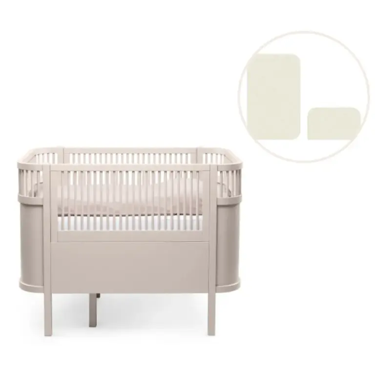 Baby & Jr. seng - Birchbark rose med madras