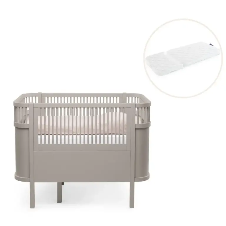 Baby & Jr. seng - Jetty Beige med madras