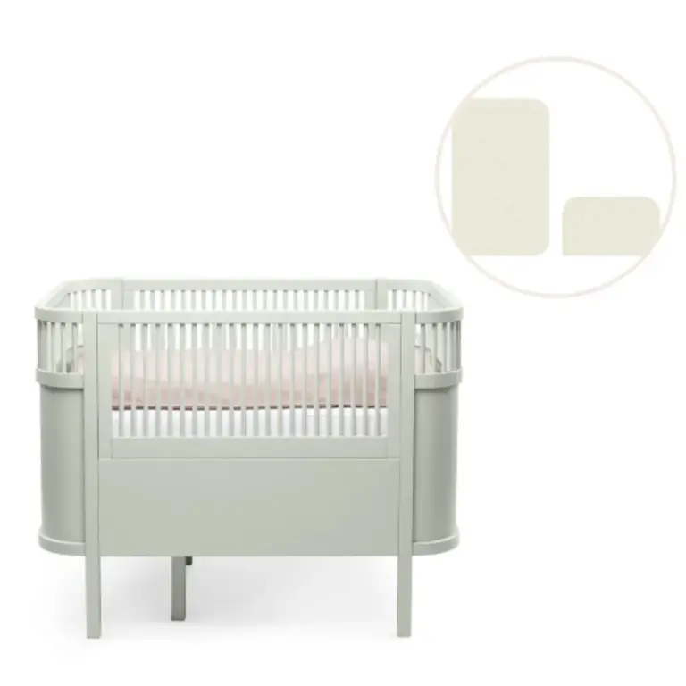 Baby & Jr. seng - Mist green med madras