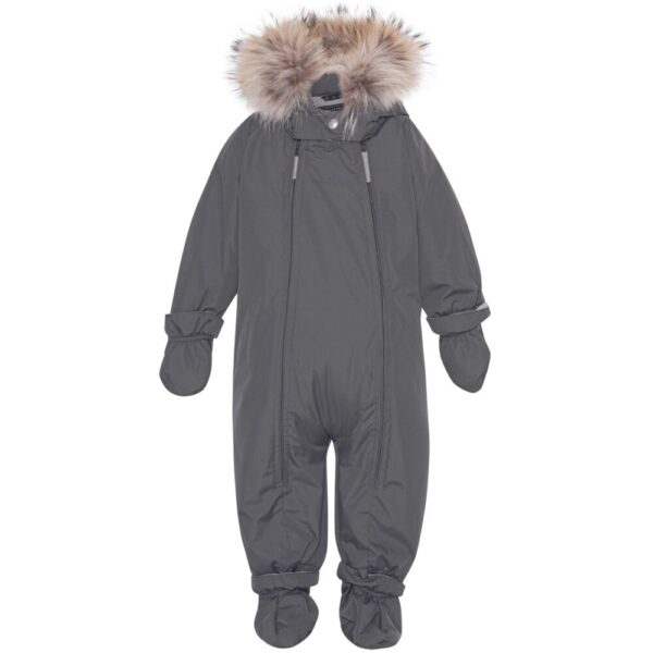 Baby flyverdragt w/fur - Anthracite - 9 MDR.