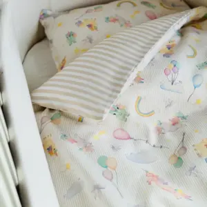 Baby sengetøj, Unicorn Rose/Beige 70x100 cm
