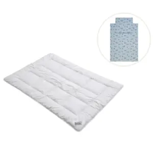 Baby ulddyne med sengetøj - Blue fog