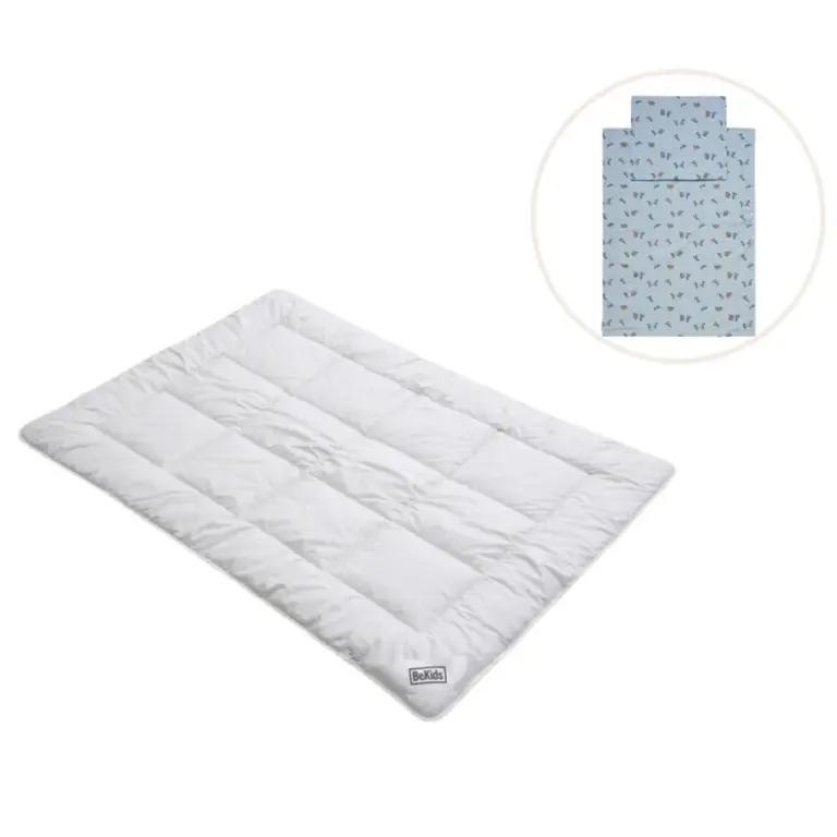 Baby ulddyne med sengetøj - Blue fog