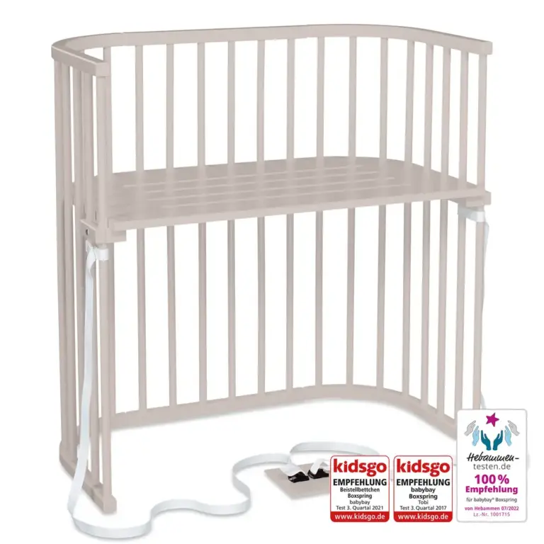 Babybay Boxspring Bedside Crib - Beige