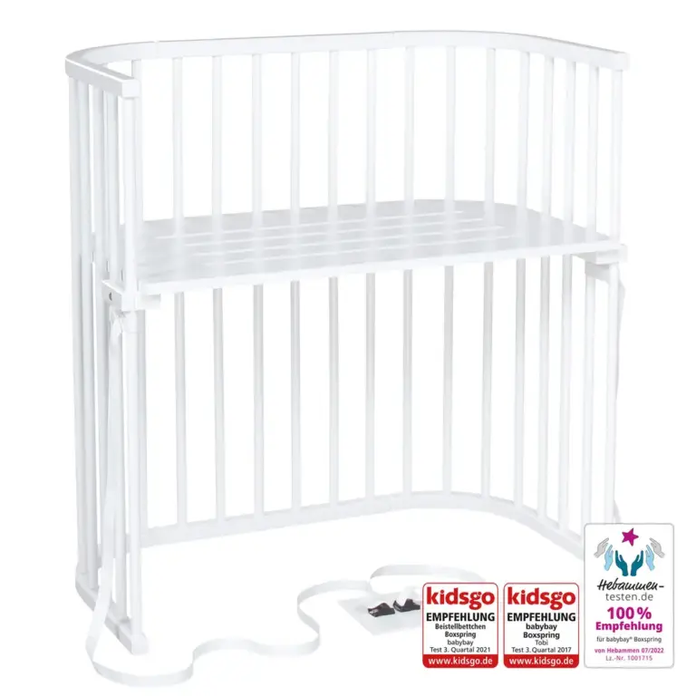 Babybay Boxspring Bedside Crib - Hvid