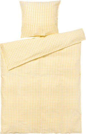 Bæk&Bølge Sengetøj Gul/hvid 140x200 cm DK