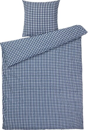 Bæk&Bølge Sengetøj Mørk Blå/hvid 140x220 cm DK