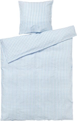 Bæk&Bølge Sengetøj lys Blå/hvid 140x220 cm DK