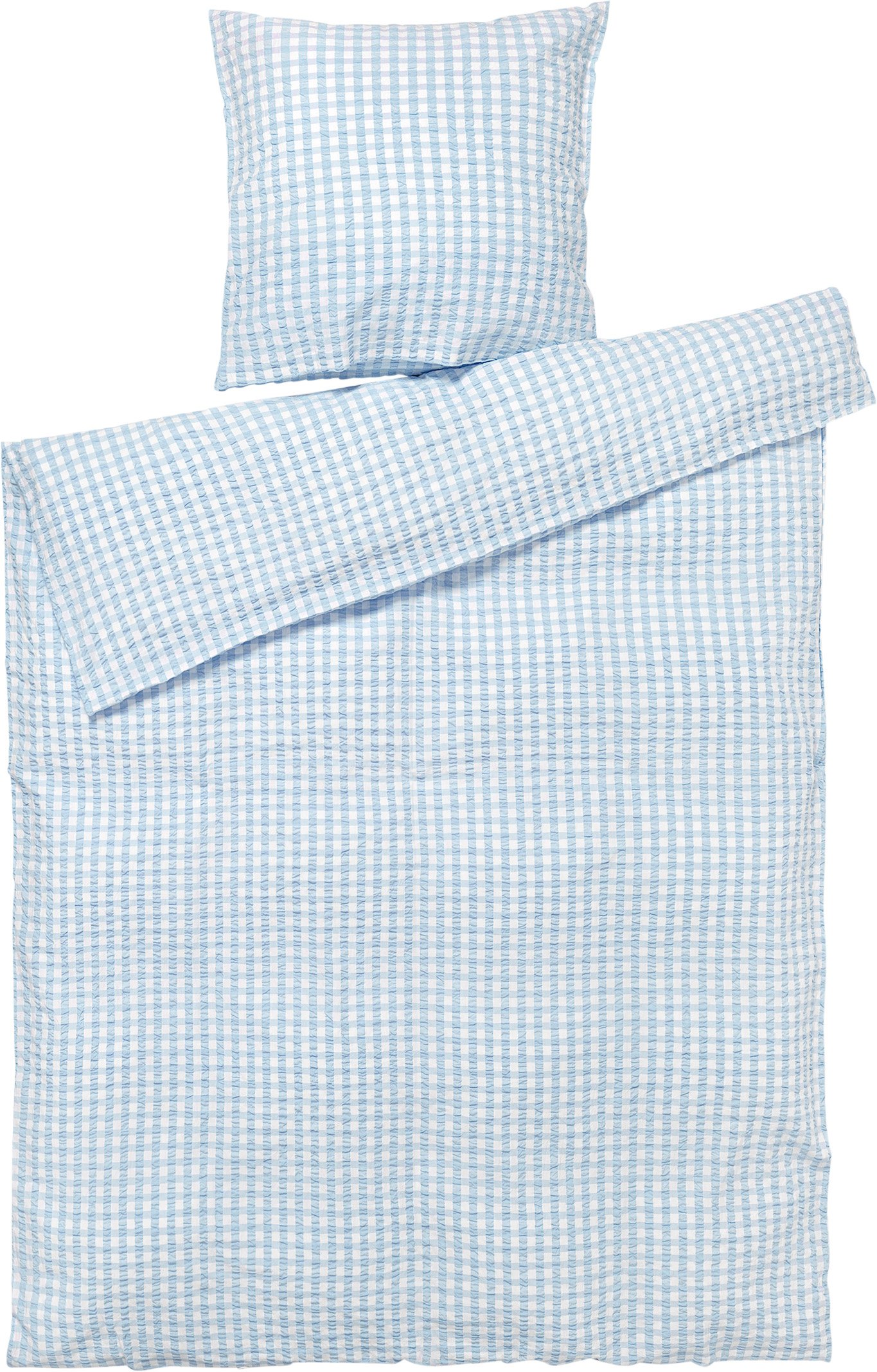 Bæk&Bølge Sengetøj lys Blå/hvid 140x220 cm DK