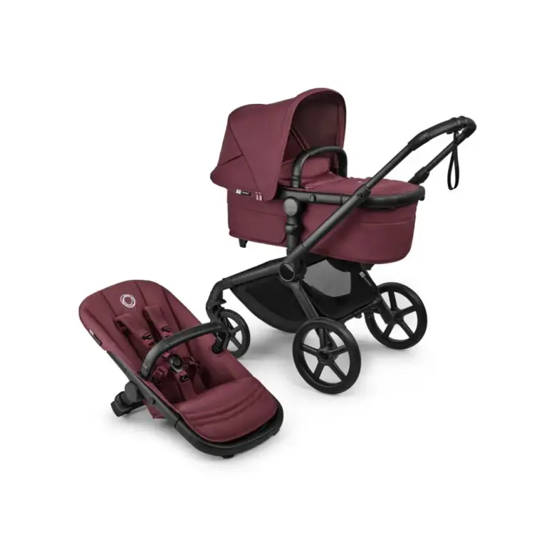 Bugaboo Fox 5 Renew Complete kombivogn - Black/Dark cherry