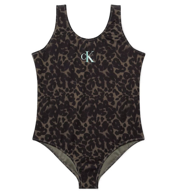 Calvin Klein Badedragt - Leopard Olive Aop