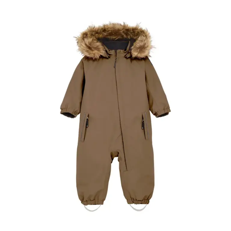 Color Kids Flyverdragt M. Fake Fur - Fossil - 80