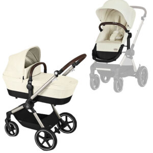 Cybex Klapvogn/Barnevogn - Eos Lux - 2-i-1 - Seashell Beige
