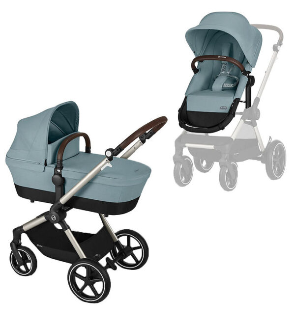 Cybex Klapvogn/Barnevogn - Eos Lux - 2-i-1 - Sky Blue