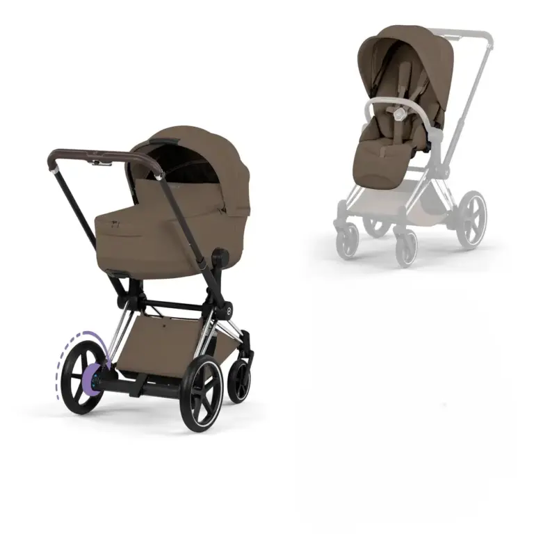 Cybex e-Priam Kombivogn - Style - Coconut Brown/Chrome Brown