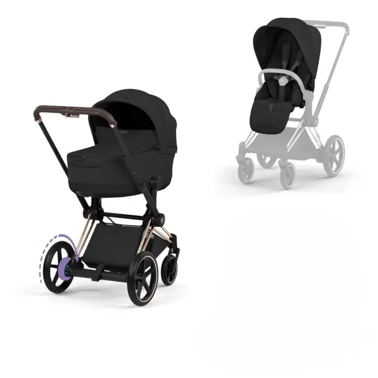 Cybex e-Priam Kombivogn - Style - Sepia Black/Rosegold