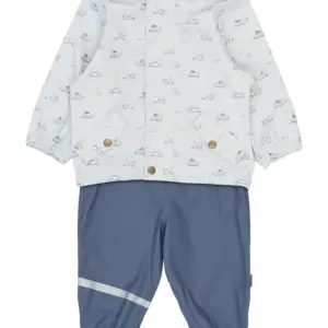 Dai Regnsæt m. Seler - Pearl Blue Boat AOP - 86 CM