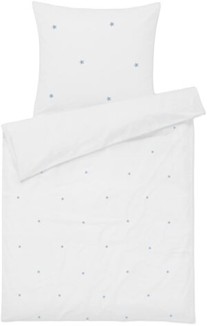 Daisy Sengetøj Baby 70x100 cm Hvid/lys blå