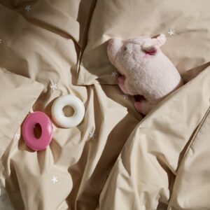 Daisy Sengetøj Junior 100x140 cm Sand/hvid