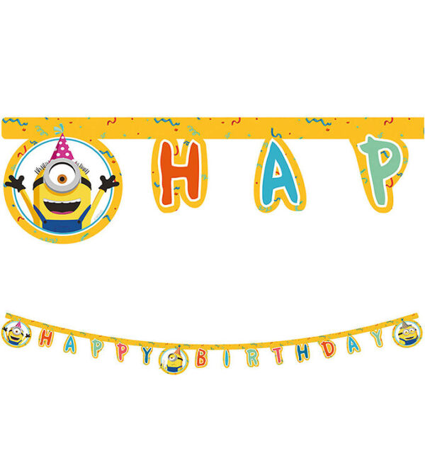 Decorata Party Happy Birthday Banner - Minions The Rise Of Gru