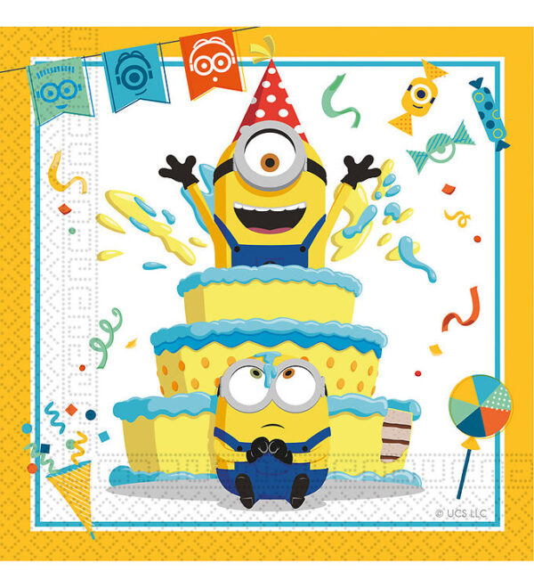 Decorata Party Servietter - 20-pak - 33x33 cm - Minions The Rise