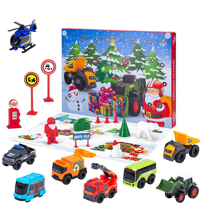 Dickie Toys Julekalender - Køretøjer - 24 Låger