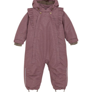 En Fant Flyverdragt - Rose Taupe m. Guldprikker