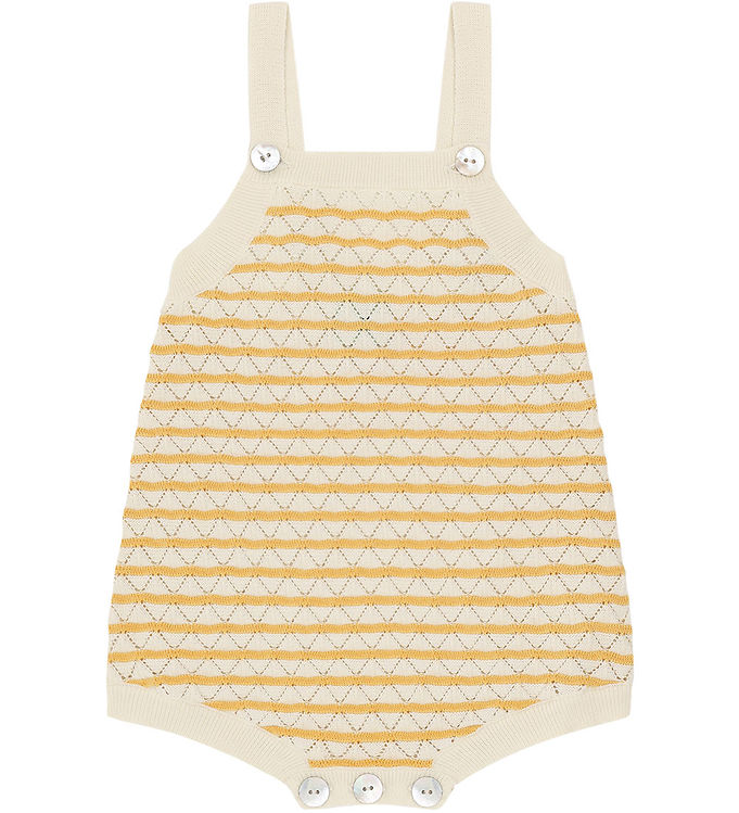 FUB Sommerdragt - Strik - Ecru/Butter m. Hulmønster