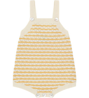 FUB Sommerdragt - Strik - Ecru/Butter m. Hulmønster