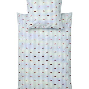 Flöss Sengetøj - Baby - Albert - 70x100 cm - Blue Gingham