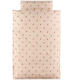 Flöss Sengetøj - Baby - Dolly - Pink Berry Gingham