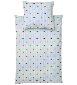 Flöss Sengetøj - Junior - Albert - 100x140 cm - Blue Gingham