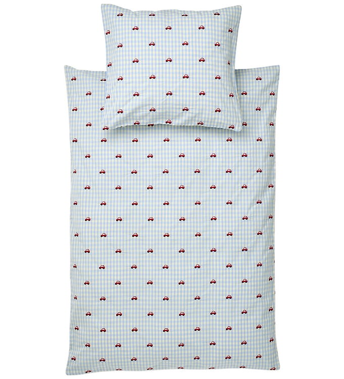 Flöss Sengetøj - Junior - Albert - 100x140 cm - Blue Gingham