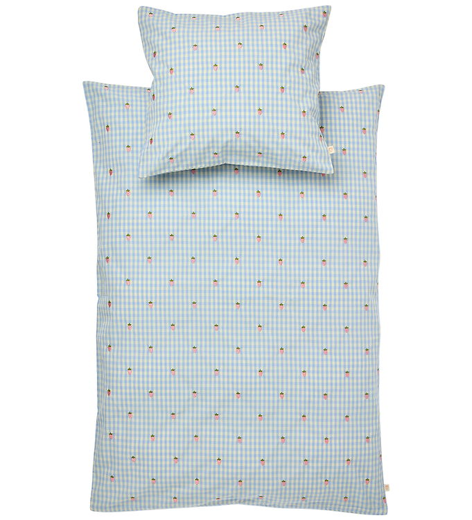 Flöss Sengetøj - Junior - Mille - 100x140 cm - Sky Berry Gingham