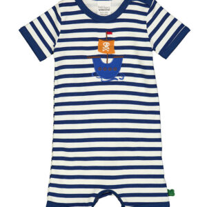 Freds World Sommerdragt - Stripe applique - Almond/ Navy