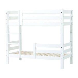 Hoppekids ECO Luxury - Køjeseng m. 1/2 Sengehest - 150 cm. - Flere Størrelser - Hvid
