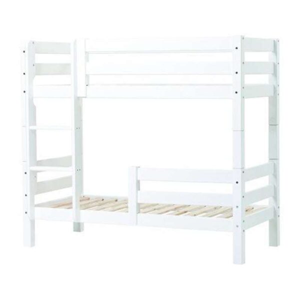 Hoppekids ECO Luxury - Køjeseng m. 1/2 Sengehest - 150 cm. - Flere Størrelser - Hvid