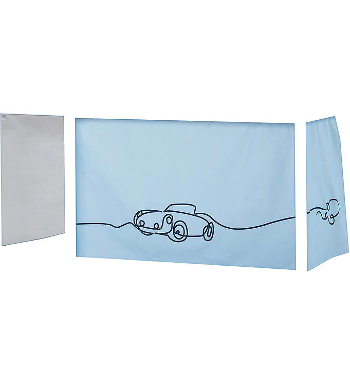 Hoppekids Forhæng Til Halvhøj Seng - 70x160 cm - Biler