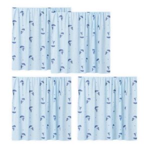 Hoppekids Forhæng til Mellemhøj Seng - OLE LUKOIE - Blå