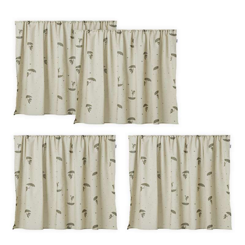 Hoppekids Forhæng til Mellemhøj Seng - OLE LUKOIE - Grøn