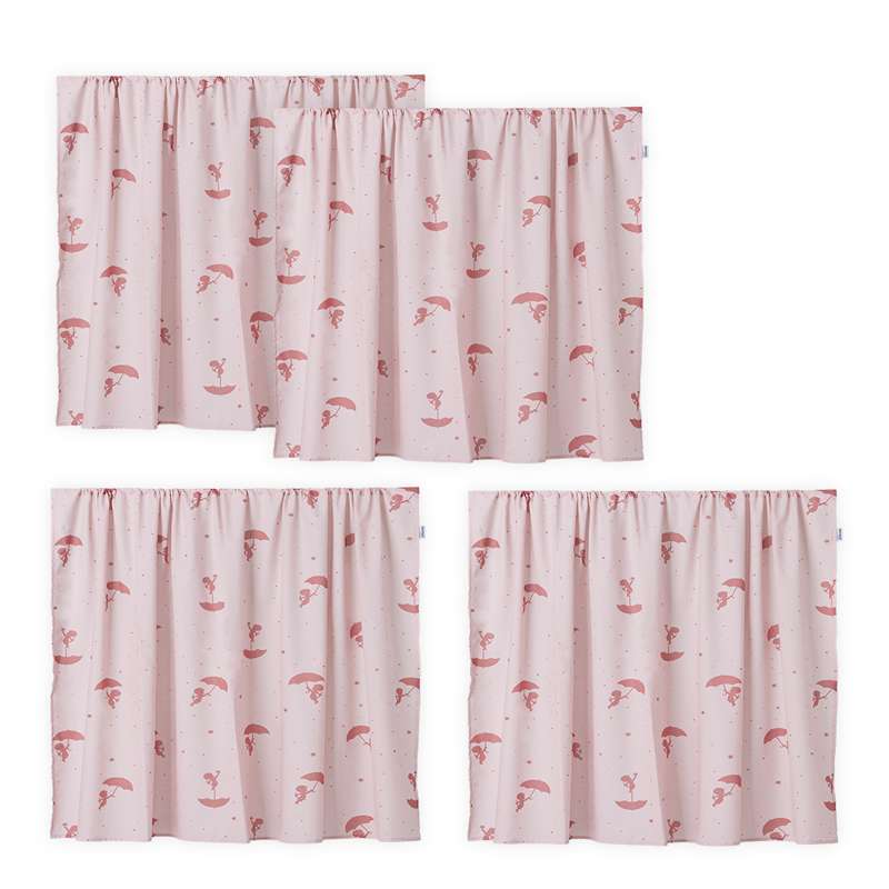 Hoppekids Forhæng til Mellemhøj Seng - OLE LUKOIE - Rød