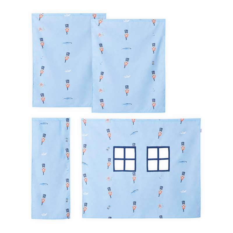 Hoppekids Forhæng til Mellemhøj Seng - TIN SOLDIER - Flere Størrelser